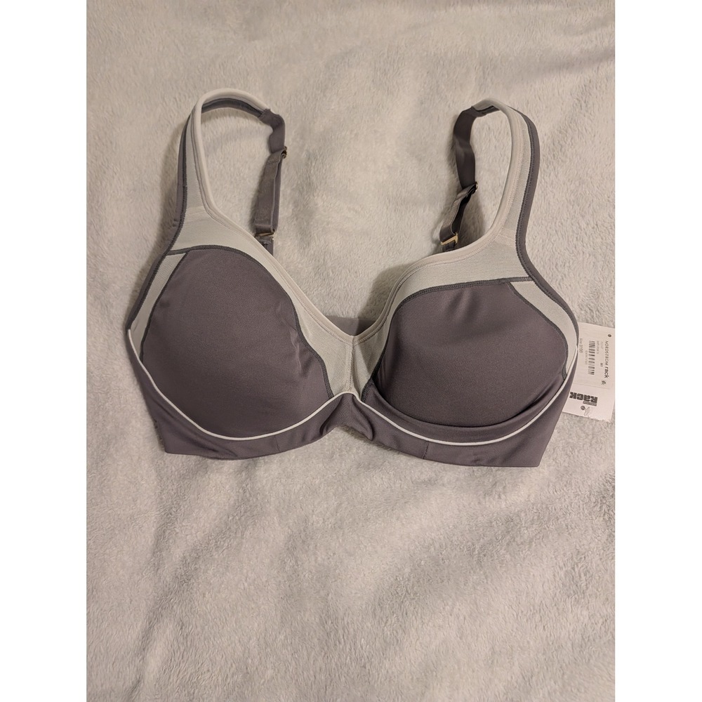 Natori Gravity High Impact Underwire Sports Bra Grey Feather 32DD 752147